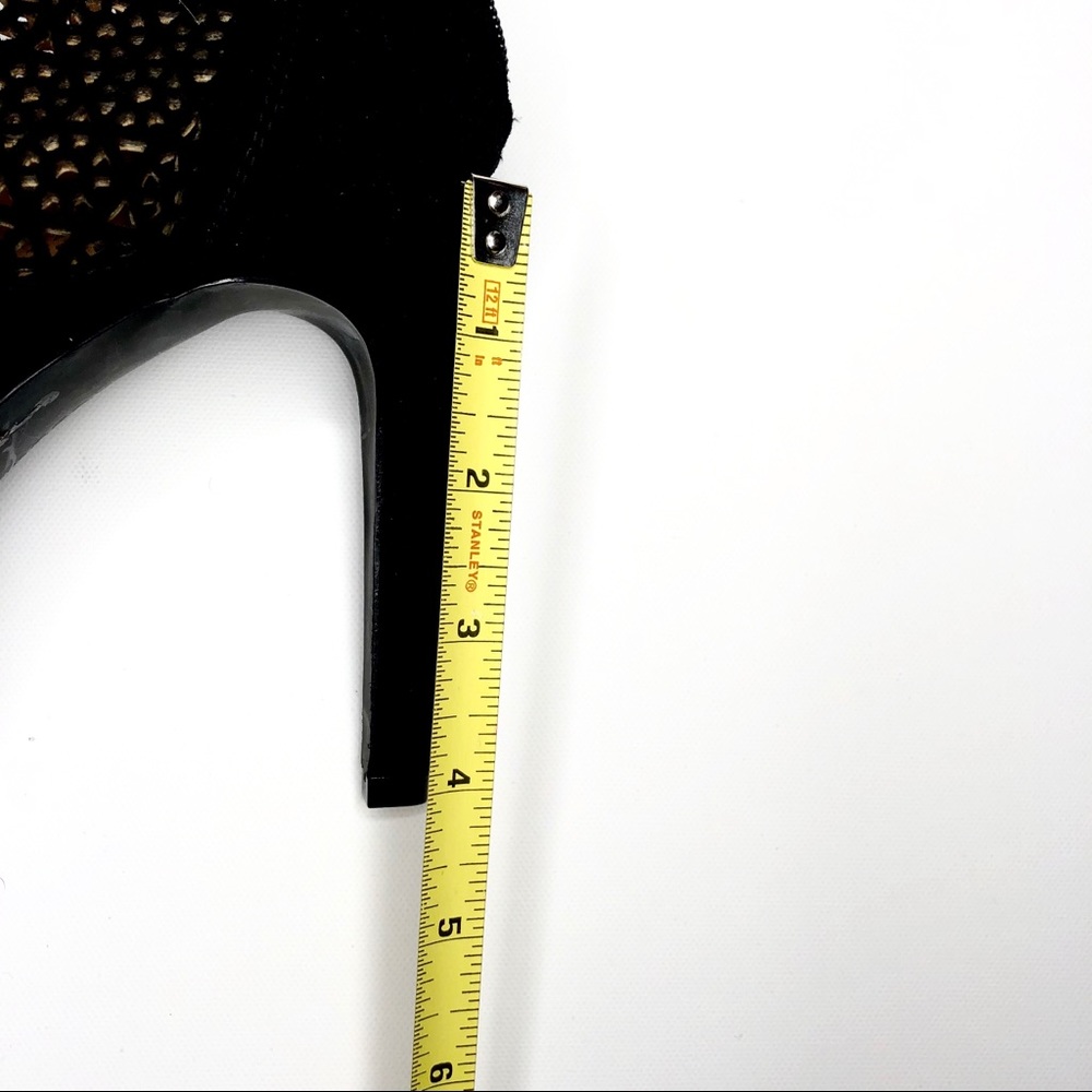 Bcbgeneration Black Leather Open Toe Stilettos - image 5